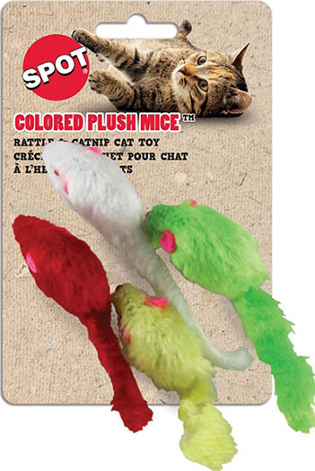 SPOT Assorted Plush Mice 503561